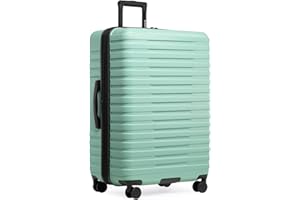 U.S. Traveler Boren Expandable Hardside Rugged Travel Luggage with 8 Spinner Wheels, Mint, Checked-Large 30-Inch