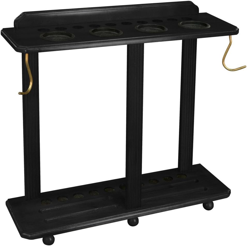 Heritage Floor Pool Cue Rack Black Onyx