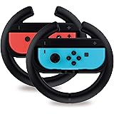 Steering Wheel Controller for Nintendo Switch (2 Pack) by TalkWorks | Racing Games Accessories Joy Con Controller Grip for Ma