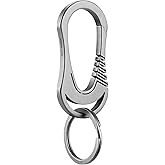 KEEPO LINK Titanium Keychain Carabiner Clip for Keys, EDC Carabiner Keychain Key Ring for Men & Women, OLM01
