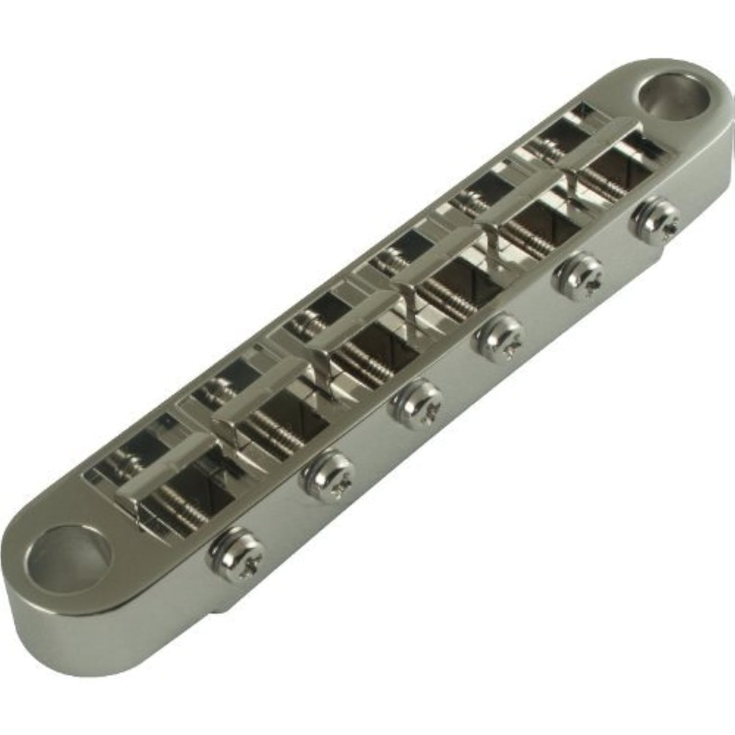 Gotoh Tune-o-matic Bridge Nickel, Punk Style, Silver, One Size, Guitar Bridge, Hardware Included