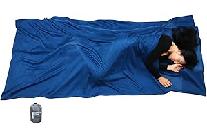 Browint Silk/Cotton Travel Sheet with Double Zippers, 87"x43" Extra Wide Sleep Sack for Hotels, Lightweight Sleeping Bag Line
