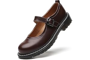 QHH Mary Jane Shoes Women Mary Janes for Women Flats Oxford Round Toe Non-Slip Casual Shoes Comfortable Dress Shoes Cute School Shoes for Teen Girls Womens Ladies