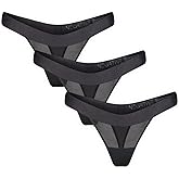 Negative Underwear – Sieve Thongs For Women – Minimal Cut in Subtly Sheer, Naturally Smoothing Belgian Micromesh - 3 Pack