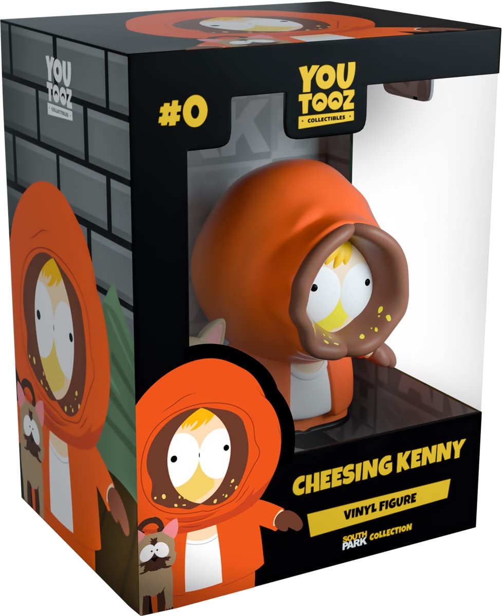 Youtooz You Tooz Cheesing Kenny 3.4'' Vinyl Figure, Collectible Cheesing Kenny Figure from South Park South Park Collection, Black,orange,yellow (61510)