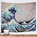 TENALY Tapestry Wall Hanging, Great Wave Kanagawa Wall Tapestry with Art Nature Home Decorations for Living Room Bedroom Dorm Decor in 59.1x78.7 Inches…