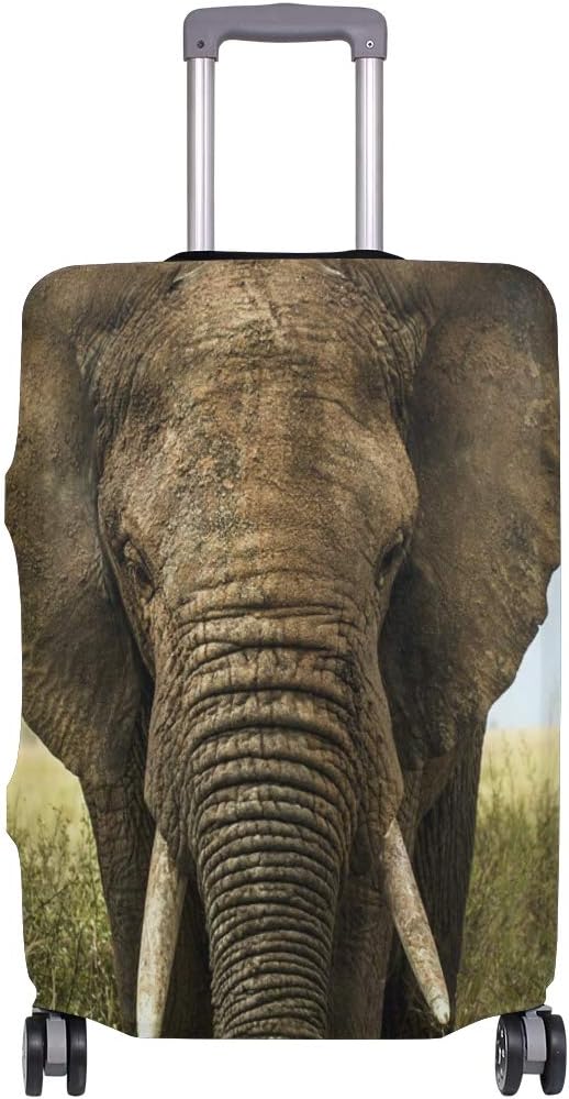 Prairie Animal Elephant Luggage Cover Protector Spandex Travel Suitcase
