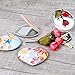 BMC 4pc Heart and Circle Shaped Nature Design Compact Pocket Mirror