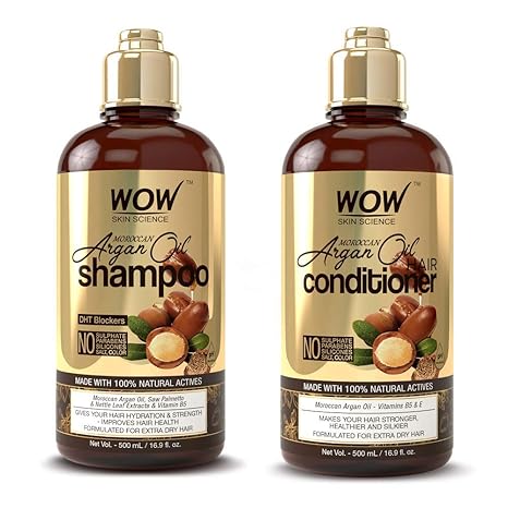 Amazon Com Wow Moroccan Argan Oil Shampoo Conditioner Set