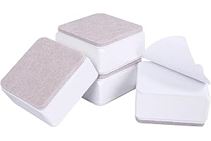 Ezprotekt 1.2 Inch Bed and Furniture Risers, Heavy Duty Square Sofa Tables Couch Chair Risers, Width 2.4"-Adds 1.2" Height, Supports 20,000 lbs, Protect Carpet & Floors from Scratches (4 Pack, White)