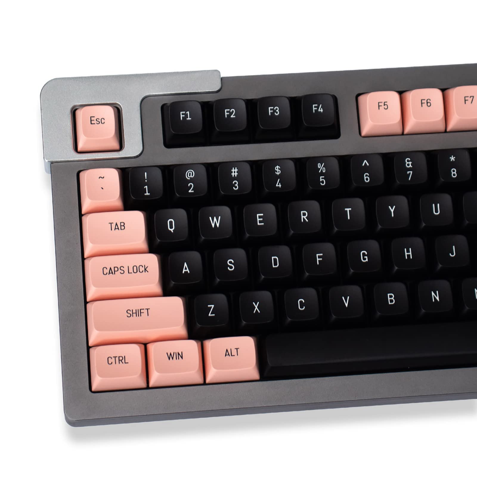 Pink Black Keycaps Set 150 Keys MSA Profile Doubleshot Custom Keycaps for Cherry MX Gateron Box Switches Mechanical Gaming Keyboard