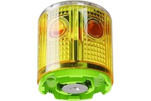 LEDHOLYT Solar Strobe Warning Light, Strong Magnetic Base Solar Emergency Strobe Warning Light, Automatic Turn On Safety Road Construction Traffic Flashing Beacon Light (Yellow)