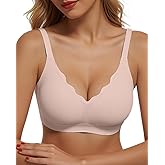 CINOON Womens Wireless Bras Push Up Bralette Supportive Everyday Bras Seamless Full Coverage Comfort T-Shirt Bra