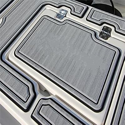 US Warehouse - 230x90x0.5cm Gray EVA Foam Boat Flooring Faux Teak Decking Sheet Pad