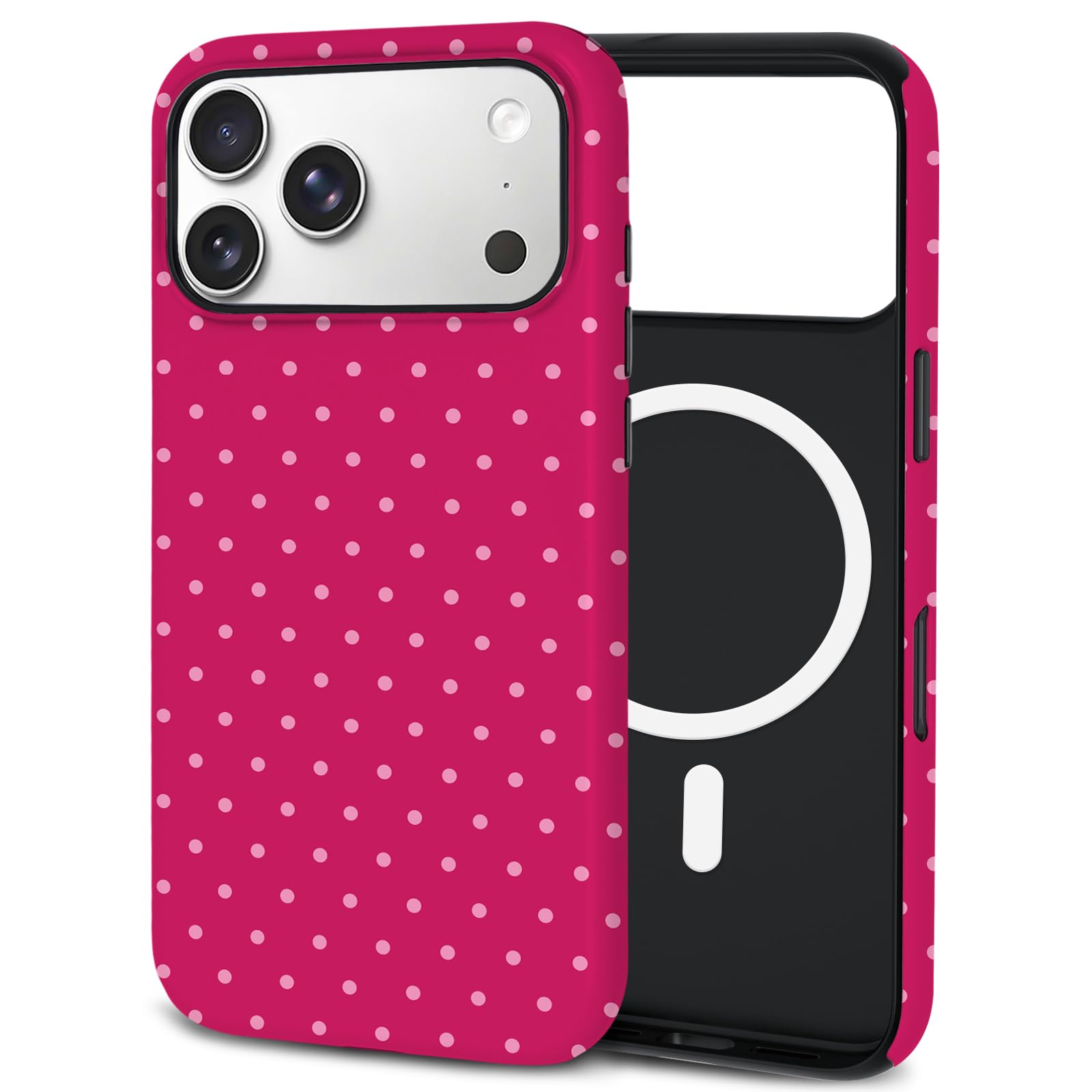 TPU Phone Case for iPhone 17 Pro Max, MagSafe Wireless Charging Compatible, Shockproof Slim Fit Protective Cover with Anti-Yellowing & Raised Camera Protection (Polka dot 5, iPhone 17 Pro Max(6.9"))