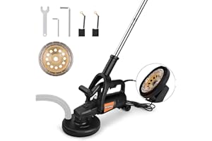 IRONDELIC 3800W Concrete Floor Grinder with Handle & Dust Shroud, 6 Speeds Control 6000RPM Concrete Floor Polisher Concrete Sander 7 Inch Concrete Surface Grinder Machine for Grinding Concrete Cement Marble