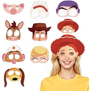 For Toy Theme Story 9Pcs Birthday Party Masks Supplies Halloween Party Favors
