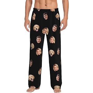 Personalized Pajama Pants Custom Pajamas - Funny Gifts For Men Women | Design Your Own Novelty Pj Bottoms Sleep Lounge Sleepw