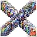 100Pcs Poke Cards TCG Style Card Holo EX Full Art 59 EX Cards 20 Mega EX Cards 20 GX Cards 1 Energy Card (80 EX Cards and 20 GX Cards)