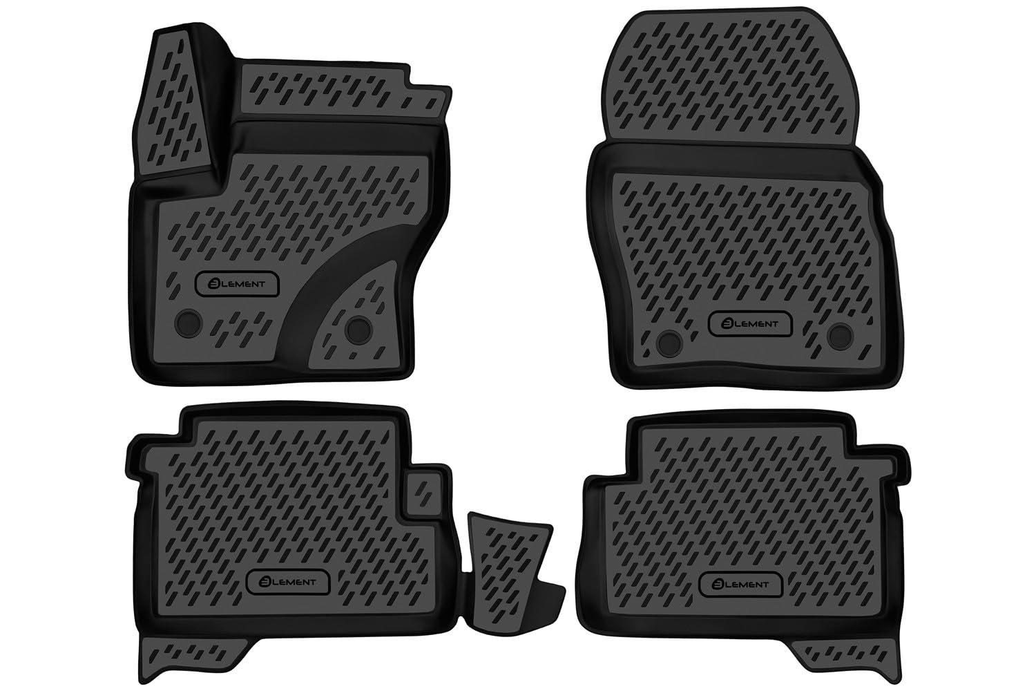 Element EXP.CARFRD00009k Custom-fit premium anti-slip rubber floor mats - FORD Kuga - Black