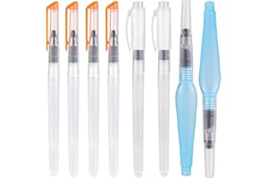 8 PCS Pencil Style Envelope Moistener with Nylon Brush Head, Soft Headed Water Storage Brush Sealer Envelope & Stamp Moistene