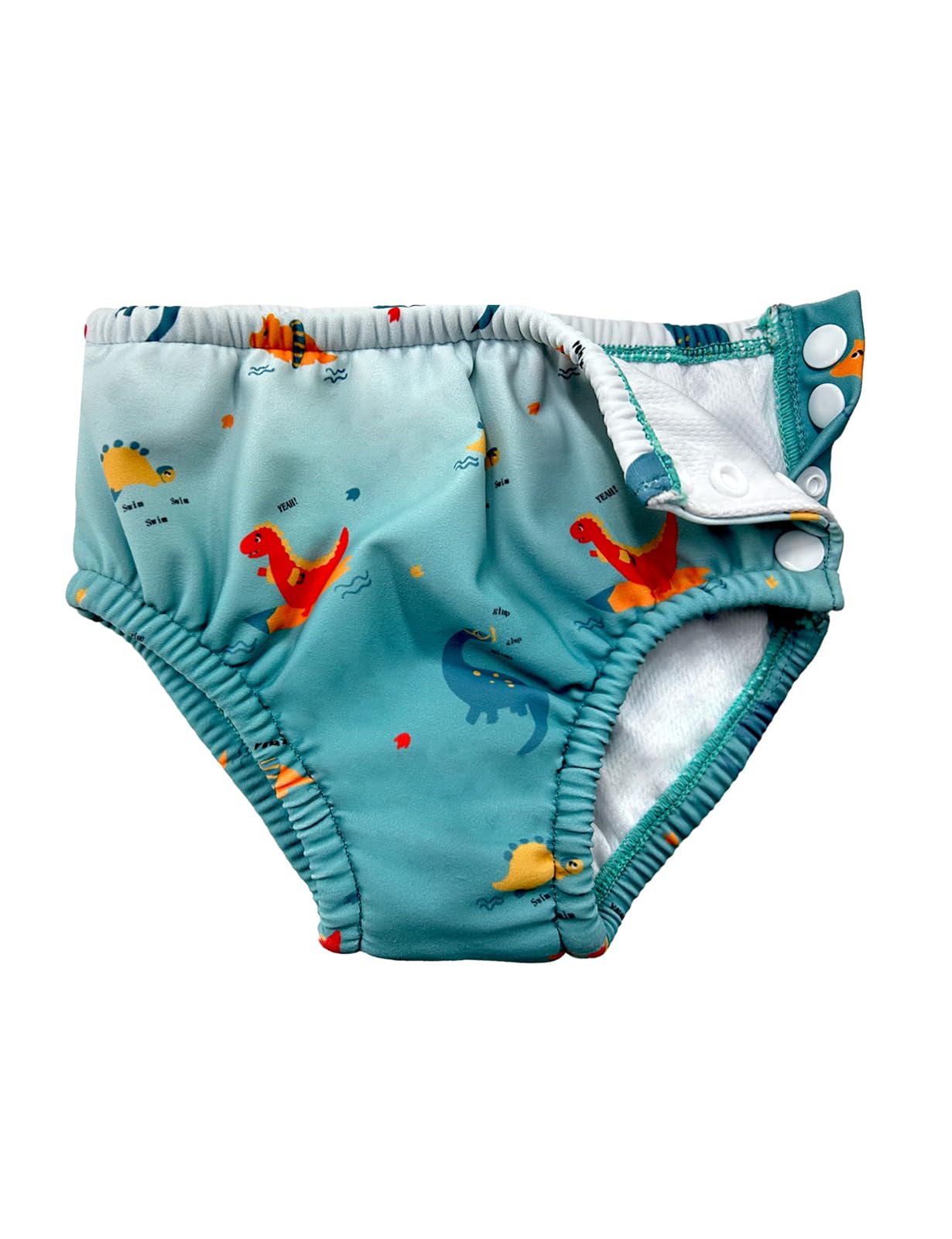 Photo 1 of weVSwe Baby Boy Girls Swim Diaper Newborn Reusable Swimming Diaper UV Protection Adjustable Green Dinosaurs 6-12 Months