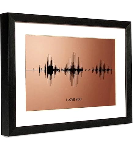Amazon.com: IGREAN I Love You Soundwave Art - Bronze Visible Voice