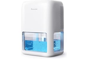BREEZOME 60 OZ Dehumidifiers for Home, Dual-Semiconductor Quiet Dehumidifier with Timer Sleep Mode Auto-Off 7 Colors Light Portable Small Dehumidifiers for Bathroom, Cloakroom, RV