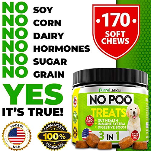 FurroLandia No Poo Treats Coprophagia Stool Eating Deterrent for Dogs