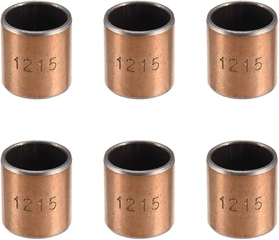 sourcing map Sleeve Bearing 12mm Bore x 14mm OD x 15mm Length Oilless Bushing 6