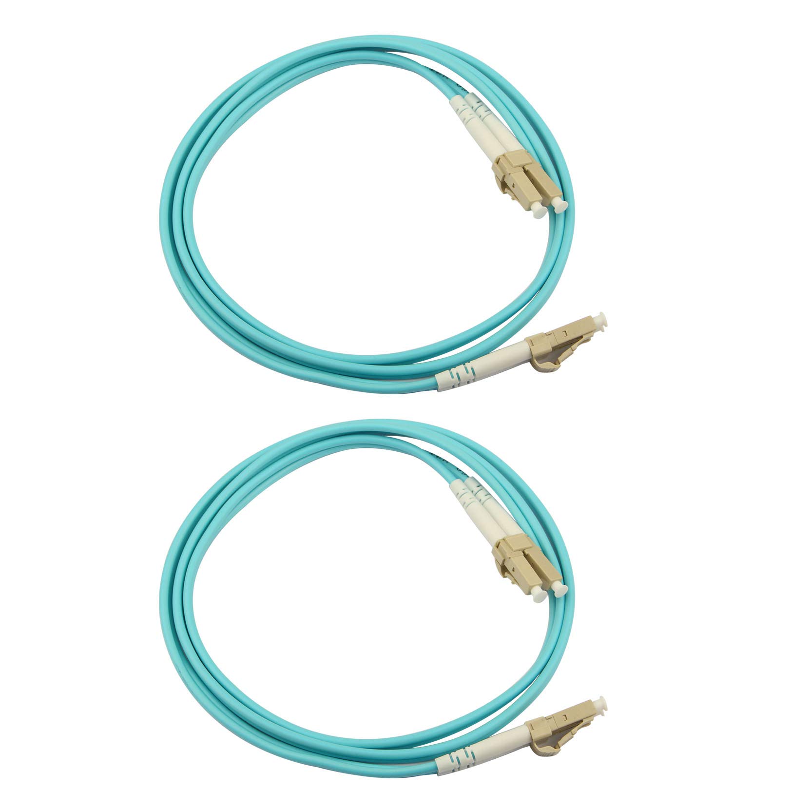 Jopto 2PCS LC to LC OM3 Fibre Patch Cable Multimode (LSZH) 50/125 10G Duplex 1m/ 100cm Fibre Optic Cable LC/UPC to LC/UPC OM3 Multimode Duplex Fibre Optic Cable 50/125um LSZH - Optics Lead Series