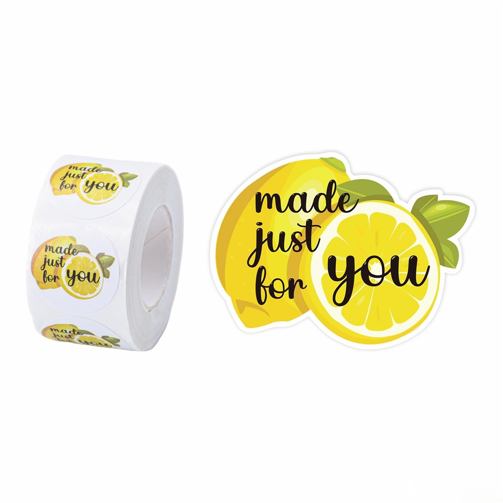 Photo 1 of 1000pcs Made Just for You Waterproof Lemon Stickers for Cups, Adhesive Cup Decals & Lemonade Party Supplies,Perfect for DIY Crafts &Lemonade Stand Supplies,Lemonade Stand Lemon Cup Bag Labels
