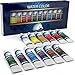 MyArtscape Watercolor Paint Set - 12 x 21ml Tubes - Lightfast - Highly Pigmented - Vibrant Colors - Fade Proof - Painting Kit for Adults & Hobby Painters - Professional Watercolors Supplies