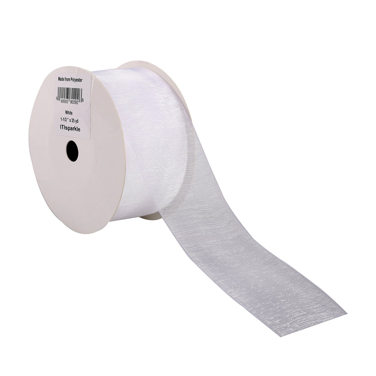 ITIsparkle 11/2" Inch Organza Ribbon 25 Yards-Roll, White