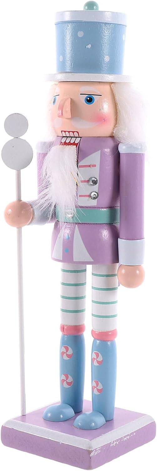 Nutcrackers - MAGICLULU 1Pcs Holiday Wooden Nutcracker Christmas Decorations Nutcracker Figures Festive Collectible Nutcracker Ornament for Festival Party Gifts