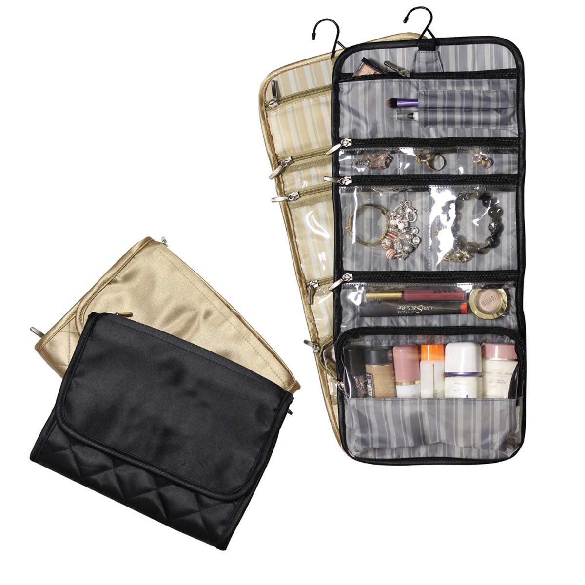 Goodhope Jewelry/cosmetic Trifold Case Makeup Bags And