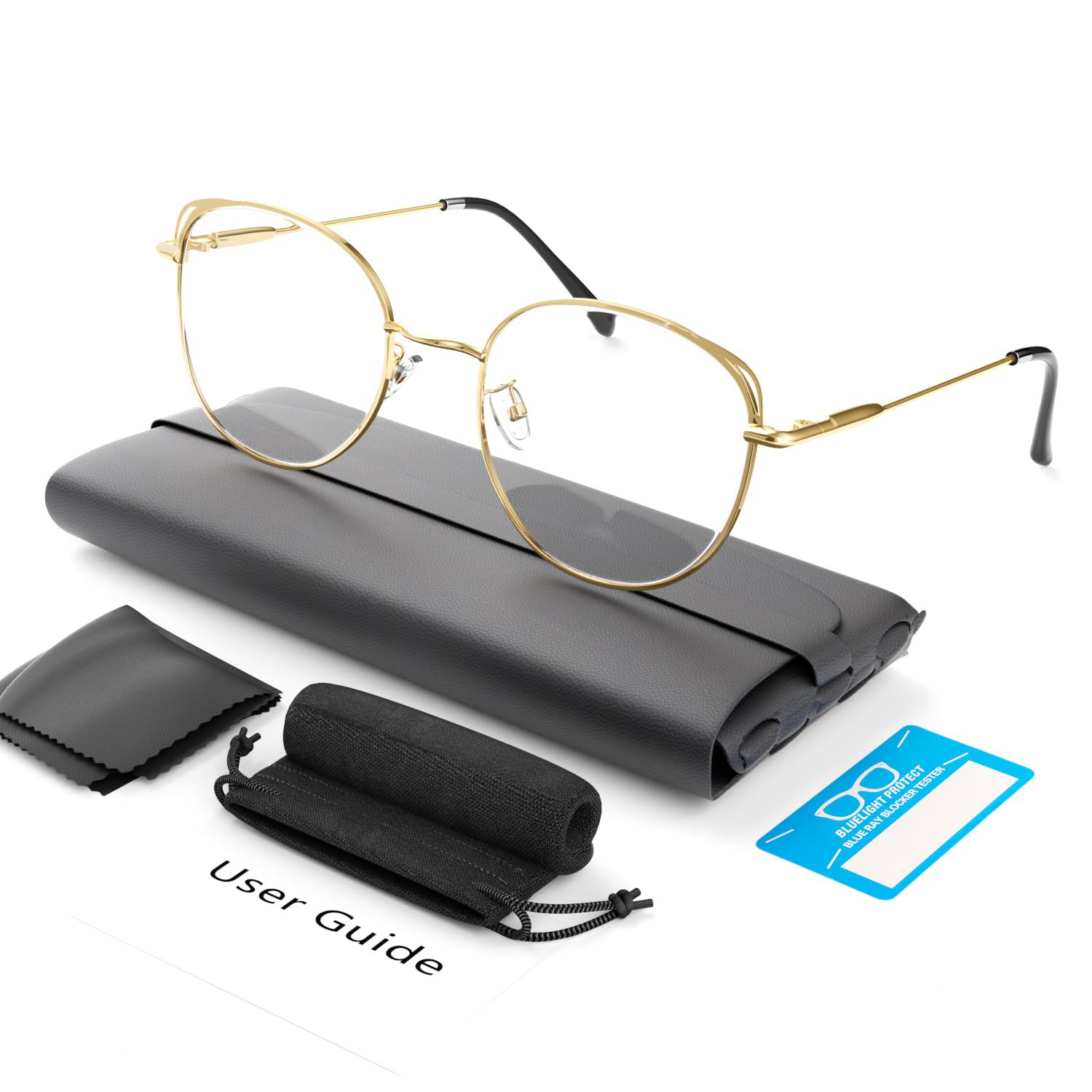 COOLOO Blue Light Glasses, Blue Light Blocking Glasses for Women Men, Gaming Computer Glasses Anti Glare Headache Eyes Strain Glasses with Blue Light