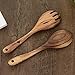 7 Pcs Acacia Wood Cooking Utensils Set Large Wooden Spoons for Cooking Spatula Salad Mixing Spoon Non Toxic Utensil for Kitchen Use Spatulas Non Stick Turner Slotted Serving Spoon Kitchen Utensils