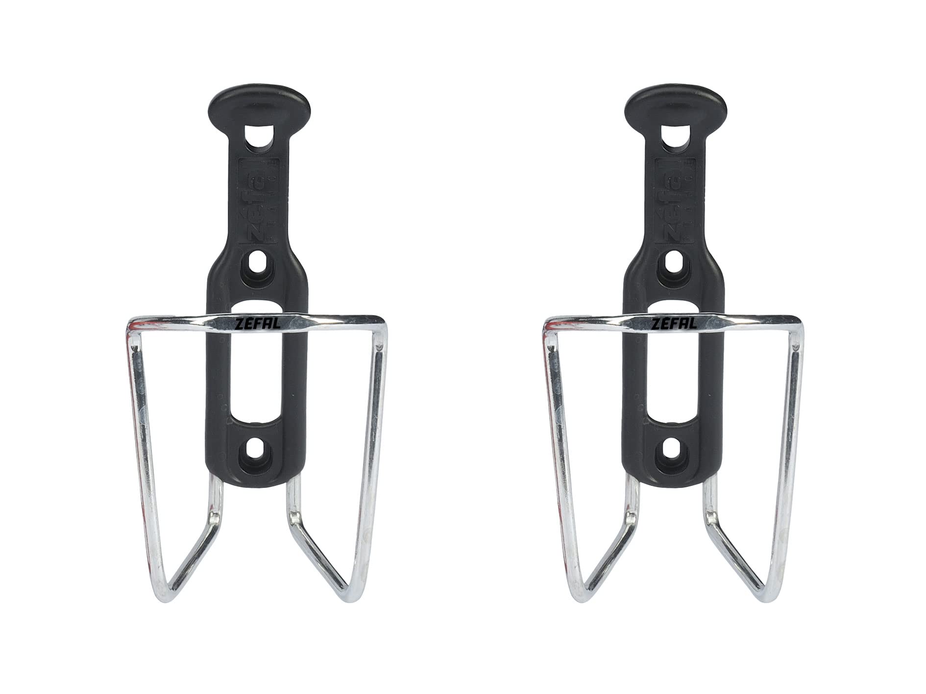 ZEFAL Bundle Pack - Aluplast 124 Aluminium Bicycle Water Bottle Cage, Universal, Silver, 2 Pack