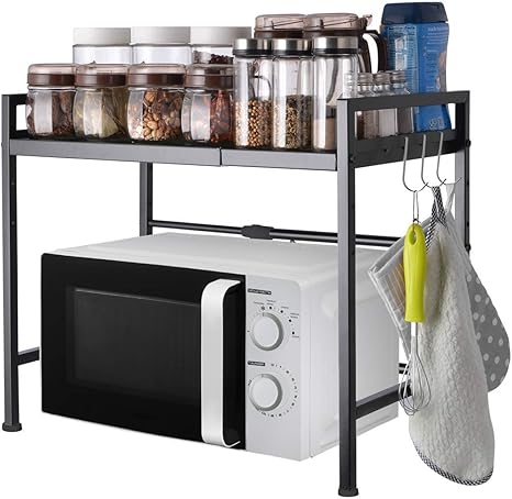 Hivexagon ausziehbare mikrowellenherd zahnstangen-Regal Steht mit 2