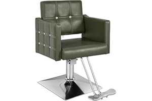 Dangvivi Green Hair Chair,Salon Chair for Hair Stylist,Beauty Chair for Home,360 Degree Swivel,Modern Beauty Spa Styling Hairdressing Tattoo Equipment for Women