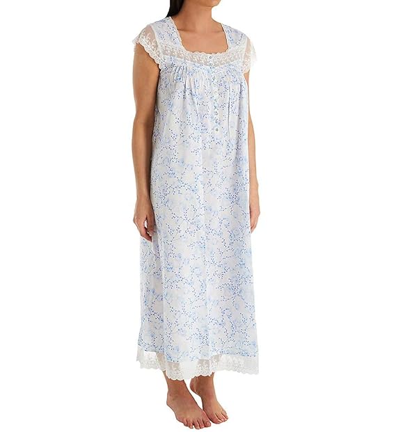Eileen West Women S Cotton Woven Lawn Ballet Cap Sleeve Nightgown