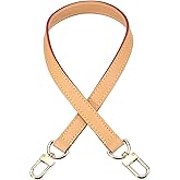 uxcell 23.6 Inch Genuine Leather Purse Strap, 0.71 Inch Wide Shoulder Bag Strap Replacement Purse Straps Replacement for Women DIY Handbag Underarm Shoulder Bags, Tan