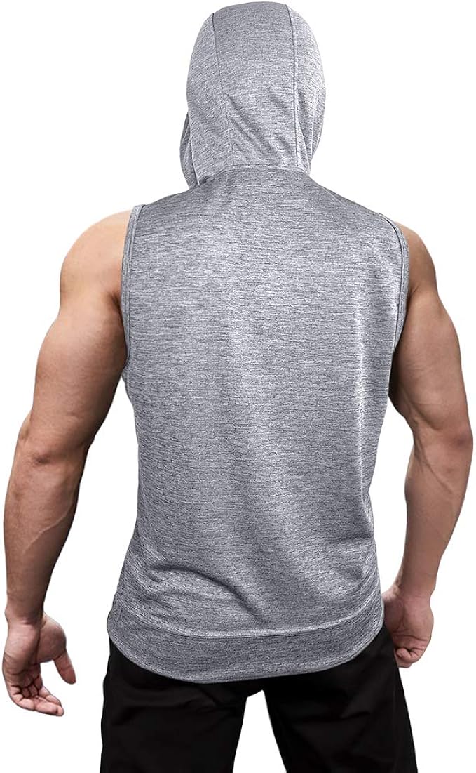 Custom sleeveless workout hoodie Clearance