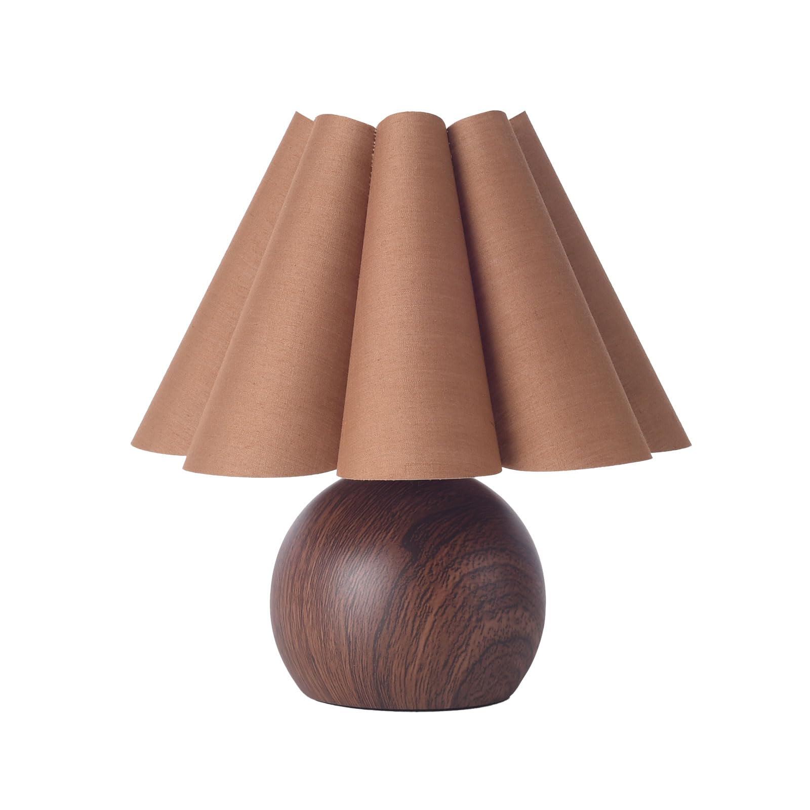 Photo 1 of KUNJOULAM Cute Small Table Lamp, Modern Bedside Nightstand Lamp with Coffee Fabric Lampshade, Metal Base for Bedroom Home Office Decor (Without Buld)