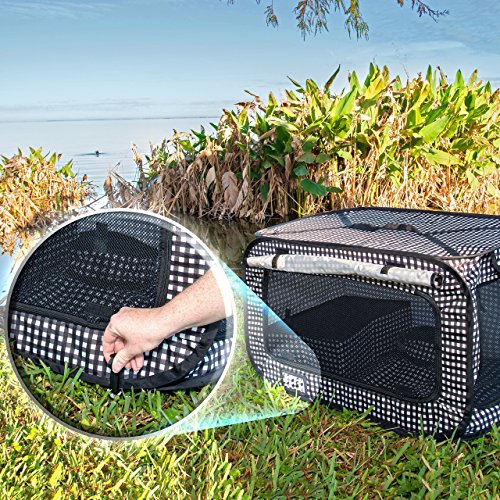 CHEERING PET, Cat Travel Cage, Portable Cat Condo, Collapsible Litter