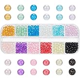PH PandaHall 60g UV Resin Bubble Beads No Hole Beads 3.5~4mm Round Glass Beads Tiny Beads Droplet Bubble Beads Seed Beads for DIY Shaker Resin Molds Resin Pendant Jewelry Making UV Nail Decoration
