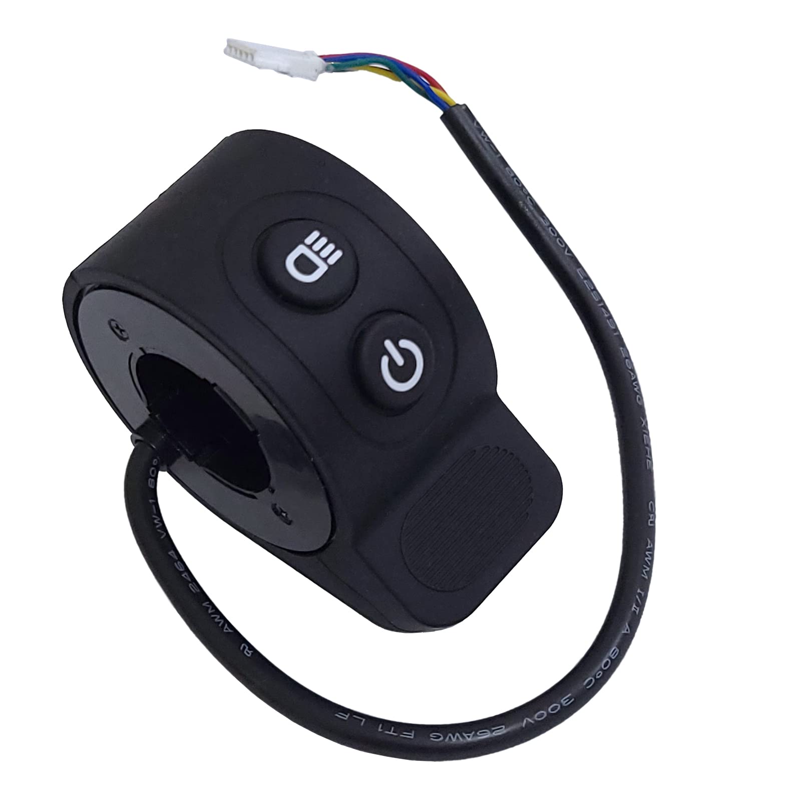 Universal Thumb Throttle for HX-X6 / X7 / X8 Scooter 5V ABS Silicone Accelerator Pedal Speed Control Scooter Integrated Switch Electric Scooter (Black)