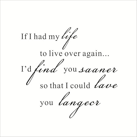 Se Ho Avuto La Mia Vita Inglese Proverbi Soggiorno Camera Da Letto Sfondo Adesivi Da Parete Amazon It Casa E Cucina