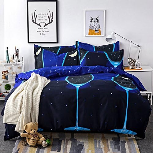 Auvoau Cartoon Bedding Sets Children Cartoon Bedding Kids Bedding Girls Children's Duvet Cover Set Cotton Children's bedding set Bedding Twin Full Queen King 4PC (King, 3)